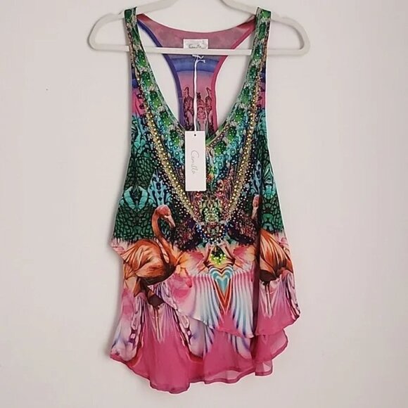 Camilla Awakened Utopia Racer Back Top Size 1 Small b95 - Picture 3 of 13